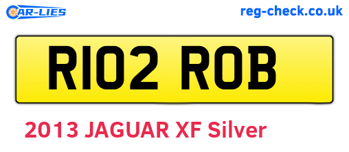 R102ROB are the vehicle registration plates.