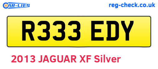 R333EDY are the vehicle registration plates.