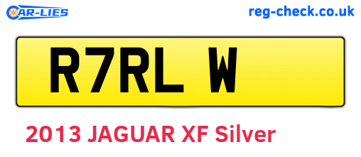 R7RLW are the vehicle registration plates.