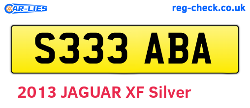 S333ABA are the vehicle registration plates.