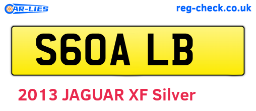 S60ALB are the vehicle registration plates.