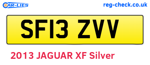 SF13ZVV are the vehicle registration plates.