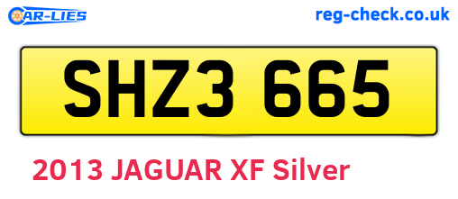 SHZ3665 are the vehicle registration plates.