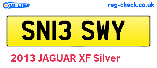 SN13SWY are the vehicle registration plates.