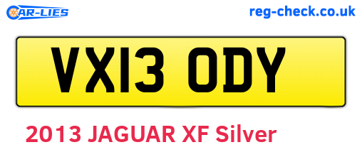 VX13ODY are the vehicle registration plates.
