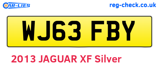 WJ63FBY are the vehicle registration plates.