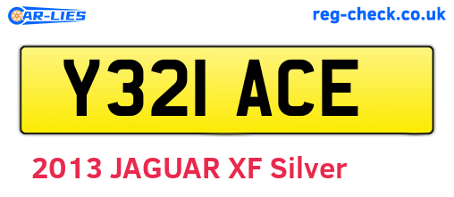 Y321ACE are the vehicle registration plates.