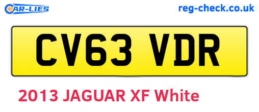 CV63VDR are the vehicle registration plates.