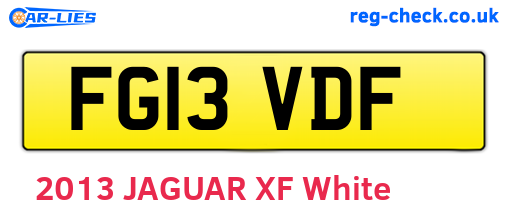 FG13VDF are the vehicle registration plates.