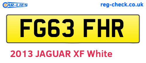 FG63FHR are the vehicle registration plates.