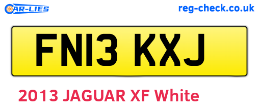 FN13KXJ are the vehicle registration plates.