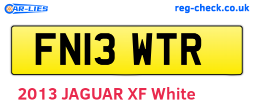 FN13WTR are the vehicle registration plates.