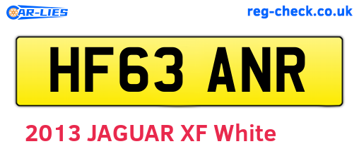 HF63ANR are the vehicle registration plates.