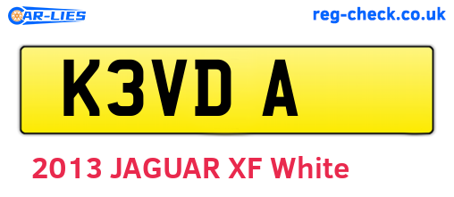 K3VDA are the vehicle registration plates.