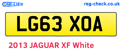 LG63XOA are the vehicle registration plates.