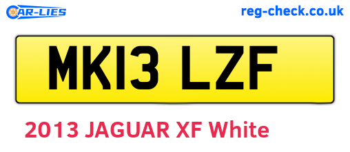 MK13LZF are the vehicle registration plates.