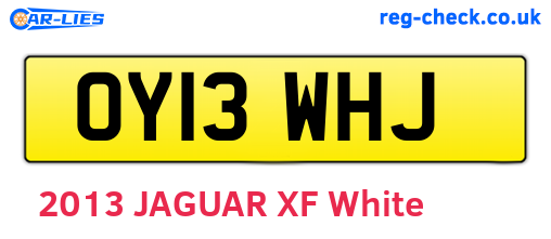 OY13WHJ are the vehicle registration plates.