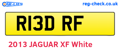 R13DRF are the vehicle registration plates.