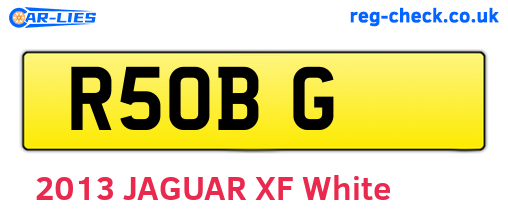 R5OBG are the vehicle registration plates.