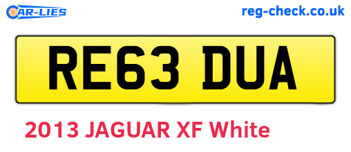 RE63DUA are the vehicle registration plates.