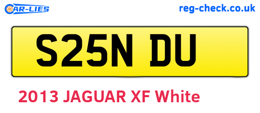 S25NDU are the vehicle registration plates.
