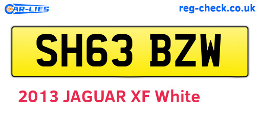 SH63BZW are the vehicle registration plates.