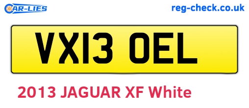 VX13OEL are the vehicle registration plates.