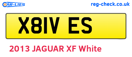 X81VES are the vehicle registration plates.