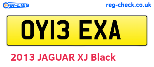 OY13EXA are the vehicle registration plates.