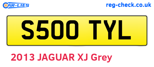 S500TYL are the vehicle registration plates.
