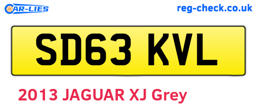 SD63KVL are the vehicle registration plates.
