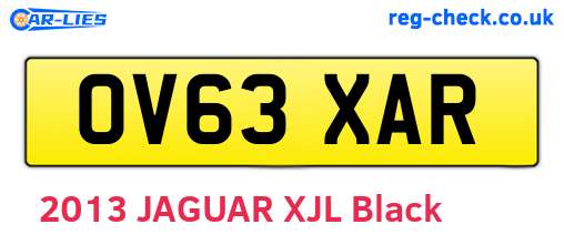 OV63XAR are the vehicle registration plates.