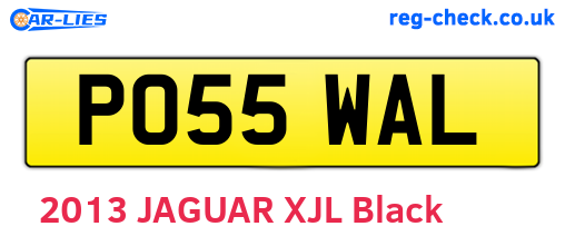 PO55WAL are the vehicle registration plates.