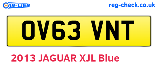 OV63VNT are the vehicle registration plates.