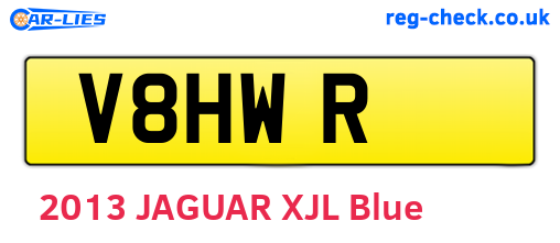 V8HWR are the vehicle registration plates.