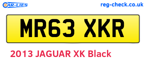 MR63XKR are the vehicle registration plates.