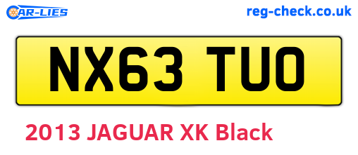 NX63TUO are the vehicle registration plates.