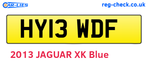 HY13WDF are the vehicle registration plates.