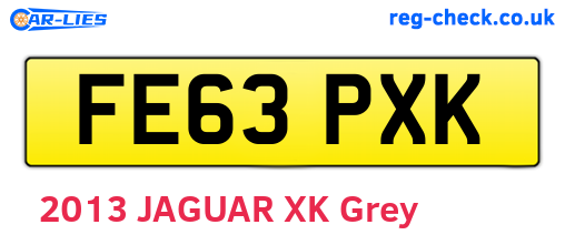 FE63PXK are the vehicle registration plates.