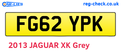 FG62YPK are the vehicle registration plates.