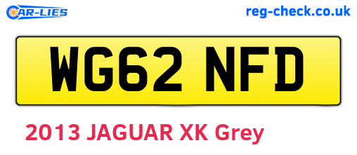 WG62NFD are the vehicle registration plates.