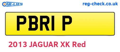 PBR1P are the vehicle registration plates.