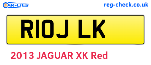 R10JLK are the vehicle registration plates.