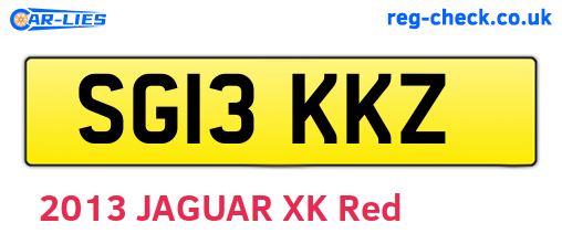 SG13KKZ are the vehicle registration plates.
