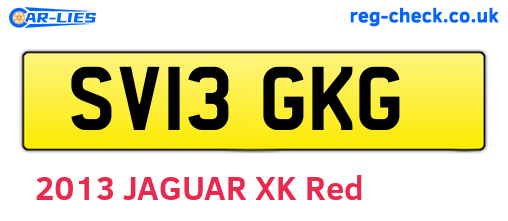 SV13GKG are the vehicle registration plates.