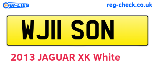 WJ11SON are the vehicle registration plates.
