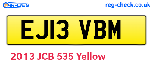 EJ13VBM are the vehicle registration plates.