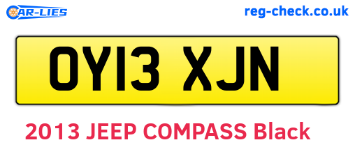 OY13XJN are the vehicle registration plates.