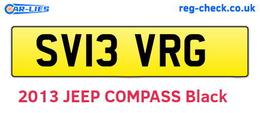 SV13VRG are the vehicle registration plates.