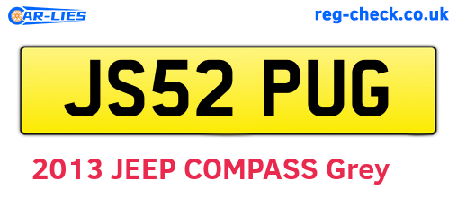 JS52PUG are the vehicle registration plates.